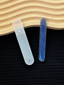 1个装彩色玻璃指甲锉抛光块，易于清洁的指甲护理修甲工具 - 彩色 - 查看 16