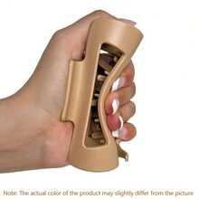 1 件柔软鲨鱼形发夹 - 大号矩形防滑发夹，柔软橡胶材质，减震可拆卸设计，哑光饰面，适合日常使用、健身房和正式场合 - 4 种颜色可选（卡其色/白色/红色/黑色） - 男女通用时尚优雅发饰 - 彩色 - 查看 13