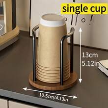 1 pieza Soporte ergonómico para taza de café, organizador de cocina para el hogar para tazas, vasos, adecuado para el hogar, cafetería, oficina, hotel, organizador decorativo y funcional para tazas/vasos de papel/tazas y viajes