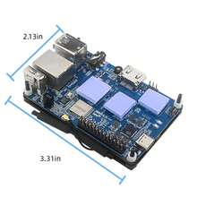 Cover Case With Cooling Fan For Orange Pi 3 LTS, Aluminum Alloy Case With Silicone Heatsinks Cooling Fan - Black - View 3