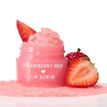 ColourPop Fresh Kiss Exfoliating Lip Scrub - Nourishing Lip Exfoliator To Gently Buff & Soften Skin - Enriched With Cocoa & Shea Butter To Lock In Moisture - Strawberry Milk (0.37 Oz) - Strawberry Milk - 查看 5