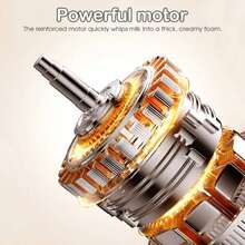 便携式手持电动奶泡器，不锈钢搅拌器，可充电三速奶泡器，适用于拿铁、卡布奇诺、热巧克力、鸡蛋等，轻松制作浓郁顺滑的奶泡。 - 彩色 - 查看 6