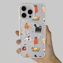 Katze-Muster Handyhülle mit magnetischer Ladefunktion kompatibel für iPhone 17, 16, 15, 14, 13, 12 und 11 Pro Modelle schockproof, fingerabdruckresistent, rutschfest und kratzfest leicht zu transportieren mit starker magnetischer Haftung das perfekte Geschenk für Familie, Freunde, Kinder, Freund oder Freundin ideal für Geburtstage, Weihnachten, Ostern, Valentinstag und andere Feiertage