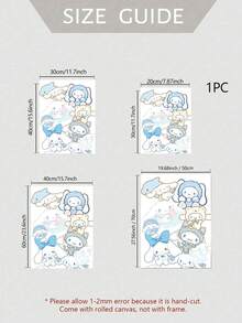 SANRIO 1张无框复古肉桂狗海报，可作房间、酒吧、咖啡馆、家居装饰、电影海报、墙面装饰、电视装饰或礼品。 - 彩色 - 查看 9