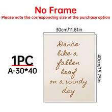 1pc Fall Quote Poster Print, Cozy Autumn Wall Art, Fall Inspirational Poster, Neutral Fall Decoration, Fall Wall Decor,Canvas Wall Art,Posters For Room,Home Decor,Room Decor Aesthetic,Room Decoration Stuff.Optional Frame, Room Decor