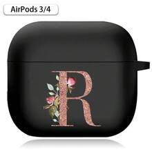 Earphone Case For Airpods (1st / 2nd / 3/4rd Generation) / Airpods Pro /Pro 2 Printed Gold Letters Soft Silicone Wireless BT Headphones Charging Box Protective Cover