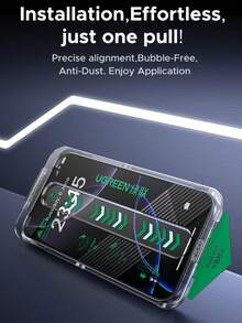 UGREEN 2 件装钢化玻璃手机屏幕保护膜黑边适用于 17 Air Pro Max - 無色 - 查看 2