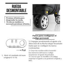 Maletín De Viaje De Negocios Ligero De 20» Y Gran Capacidad Maleta 10 Kg Cabina Candado Doble Llanta 360° - Púrpura claro - Ver 8