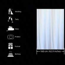Elegant White Polyester Tulle Decoration (Width: 160cm/62.9 Inches) Wedding Dress Ceiling Cloth Roof Canopy Decoration, Wedding Ceremony Stage Hotel Decoration Hanging Cloth Chiffon Curtains, Multi-Colored Ceiling Cloth Wedding Arch Hanging Cloth Gauze Tulle Curtains Party Ceremony Stage Hotel Decoration, Seasonal Decoration, Wedding Decoration, Valentine's Day, Multi-Colour Multi-Specification Optional
