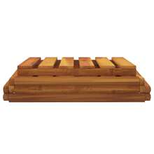 Scaffale pieghevole a 3 ripiani Larryhot Marrone 43x31x63 cm Legno di acacia, robusto e durevole, facile da montare, stile decorativo, adatto per riporre soprammobili, statuette, libri, piccoli oggetti, ecc. - Castano - Visualizzare 8