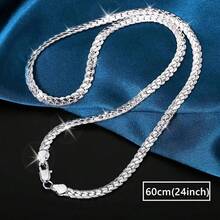 1 szt. 925 srebro, 8 cali, męska bransoletka z łańcuszkiem bocznym, hip-hop, punk, boho, impreza, prezent, biżuteria męska