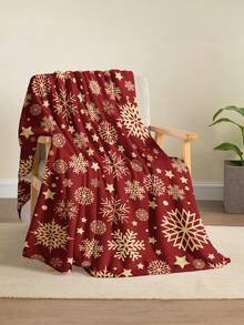 1 pătură din fleece cu model de Crăciun, pătură moale și caldă de pluș, potrivită pentru decorul casei, camera de zi, canapea, somnul de după-amiază, șezlongul și dormitorul