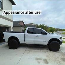 4pcs Tire Covers - Wheel Protectors For Trucks, SUVs, Trailers, Cars, Campers, RVs, Universal Fit For 24-32 Inch Tires, Black Wheel & Tire Covers, UV/Dust/Rain/Snow Resistant