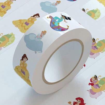 Disney 500pcs Cartoon Character Bell Stickers, Princess DIY Notebooks, Computers, Mobile Phones, Suitcases, Desktops, Waterproof Stickers For Water Bottles, Mermaid Princess Cute Stickers, Home Decoration Stickers, Party Decoration Stickers, Party Gifts, Suitable For Giving To Friends And Family, Suitable For Festivals Such As New Year, Christmas, Halloween, Easter, Etc