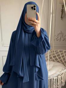 1pc Hijab Nida Fabric, Skin-Friendly & Breathable, Suitable For Women To Wear Casually In Any Occasion, Abaya