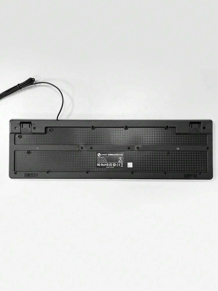 LIMEIDE One Set Black Wired Seven-Color Backlit Gaming Keyboard Compatible With Office And Home Gaming, With Wired Backlit Mouse