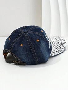 Sombrero de sol de moda para comercio transfronterizo, estilo deportivo hip hop con decoración de letras con tachuelas, adecuado para senderismo, camping, fiestas