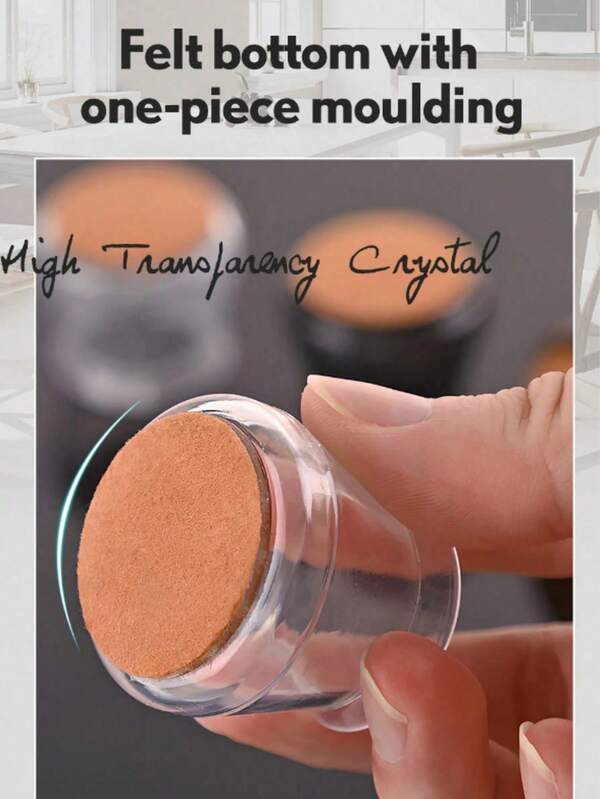 12 piezas/set con cubierta de pata de silla transparente con fieltro antideslizante, almohadilla de protección de piso de silla redonda grande, almohadilla de protección de piso de silla de silicona, tapete de mesa, tapete de silla, artículos pequeños para restaurantes, hoteles y cafeterías