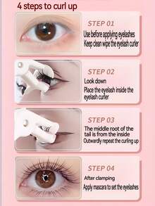 1支睫毛夹，无框睫毛夹，广角睫毛夹，不夹皮肤，持久卷翘，睫毛化妆工具，化妆必备品 - 彩色 - 查看 7