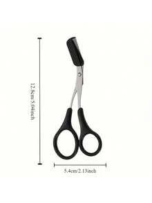 1 件不锈钢精密眉剪带梳子 - 迷你修饰工具，打造完美眉毛，无需电源 - 粉色 - 查看 7