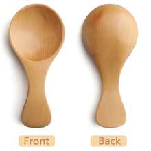 10 件木制迷你勺子，适用于香料、调味料、盐和糖 - 棕色 - 查看 3