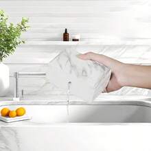 1pc Luxurious Marble Pattern Toothbrush Holder Stand - Electric Toothbrush Holder With Secure Grip, Spacious Multifunctional Storage Rack For Toothbrush And Toothpaste, Compact Countertop Bathroom Organizer For Clutter-Free Space - Perfect For Bathroom Countertops, Essential Bathroom Accessories For A Hygienic Environment