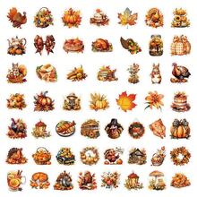 25 Pcs Per Pack No Repeat Thanksgiving Stickers Fall Stickers For Holiday Decoration,DIY Crafts,Art Journal, Laptop, Gift Decoration