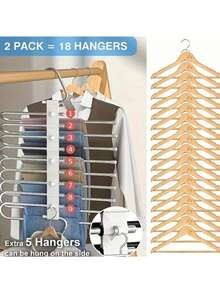 1pc Pants Hangers Space Saving,Non Slip Stainless Steel Multifunctional Pants Rack, Multifunctional Pant Rack Stainless Steel Closet Organizer,Pants Jeans Trousers Scarf Hanger,Magic Slacks Jeans Trouser Hanger, Multi-Purpose Premium Metal Closet Organizer For Leggings. Holiday. Can Be Hung And Stored - White - View 3