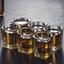 2.5 盎司/70 毫升厚底小酒杯，透明方形龙舌兰酒散装浓缩咖啡小酒杯，适用于伏特加、威士忌、龙舌兰酒、浓缩咖啡、利口酒和烈酒 - 透明 - 查看 6