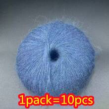 10pcs Mohair Yarn, Soft & Fluffy, Suitable For DIY Knitting, Crochet Sweater, Scarf, Cardigan, Hat - Multicolor - View 26