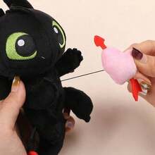 Universal Pictures How To Train Your Dragon Series - Cute Toothless 13cm Plush Hanging Ornament/Keychain/Backpack Hook, Sitting Soft Toy, Birthday Gift - The Toothless Boy Series-love - View 5