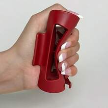 1 件柔软鲨鱼形发夹 - 大号矩形防滑发夹，柔软橡胶材质，减震可拆卸设计，哑光饰面，适合日常使用、健身房和正式场合 - 4 种颜色可选（卡其色/白色/红色/黑色） - 男女通用时尚优雅发饰 - 彩色 - 查看 7