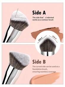 MAANGE Bộ cọ trang điểm chuyên nghiệp 1/5 món, cọ nền 3D, cọ tán trang điểm cầm tay, cọ đa năng dùng cho nền, tạo khối, má hồng, phấn phủ, món quà tuyệt vời dành cho phụ nữ và các cô gái, thích hợp dùng để che khuyết điểm, đánh má hồng, tạo khối, đánh phấn phủ và nhiều hơn nữa, quà tặng kèm. - trắng - Xem 8