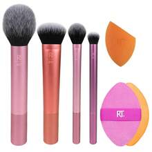 Real Techniques 6 Piece Everyday Essentials Makeup Brush Set, Includes 4 Brushes & Makeup Sponge&Miracle 2-In-1 Powder Puff Dual-Sided, For Foundation, Blush, Bronzer, Contour, Eyeshadow, & Powder, Travel Gift Set,Brush Set,Makeup Brush Kit,Make Up Brush Set,Make Up Set Complete,Makeup Brush Set,Complete Makeup Kit,Brush Kit,Brushes Makeup Set,Makeup Gift Set,Set,Giveaways,Professional Makeup Brushes,Complete Makeup Set - Hot Pink - View 12
