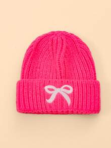 1 pieza Gorro de punto con doble pompón de animal de dibujos animados para niños, gorro de punto súper adorable y cálido para niños y niñas pequeños, adecuado para uso al aire libre en otoño/invierno, gran regalo para cumpleaños y festividades - Multicolor - Ver 4