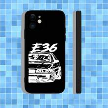 Funda de teléfono de silicona negra suave para iPhone 16, 15, 14, 13, 12, 11, Pro, Max, Plus, X, XS, XR, SE, 8, 7, Mini, con diseño de coche de carreras Oldtimer E36 de 3ª generación - Z4 - Ver 5