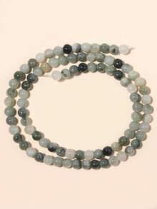 Cuentas de piedras naturales, cuentas sueltas de obsidiana, jade birmano, ojo de tigre, redondas y lisas, piedras preciosas de curación de energía para hacer joyas, pulseras y collares DIY