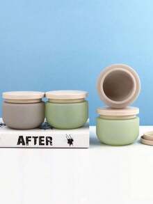 Envase de tocador recargable para viajes, botella dispensadora multifuncional con tapa protectora, tarro cosmético vacío de 250 ml, caja para mascarilla facial, accesorios de viaje con tapa, botella para crema facial, tarro para mascarilla capilar, botella para crema facial, botella para exfoliante, botella cosmética, tarro para loción corporal, solución de almacenamiento perfecta