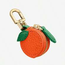 Fruit Coin Purse Cute Leather Pendant Style Keychain Earphone Bag AirTag Cover Finder GPS Tracker Case Mini Storage Bag - Multicolor - View 1