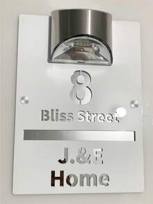 Solar Powered House Number Plaque - Automatically Lights Up At Dusk. Elegant Gold Appearance, Energy-Efficient And . Perfect For Home Decor Or Gift To Loved Ones. - Multicolor - View 18