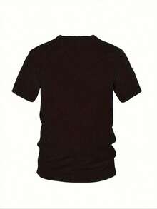 Camiseta Estampada con Información Nutricional de Big Boy - 100% Algodón, Camiseta Casual de Gran Tamaño para Hombre con Diseño Divertido, Lavable a Máquina, Prenda Novedosa para Uso Casual - Negro - Ver 4