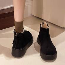 Women Snow Boots - Nhung đen - Xem 1