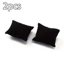 1/2/3/5/7/8/10/12/15 Buah Bantal Beludru untuk Gelang, Jam Tangan, dan Gelang, Cocok untuk Pajangan Perhiasan Jam Tangan dan Gelang - Hitam - View 14