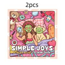 Simple Joys 24-Page Coloring Book | Beginner-Friendly Tracing + Stress-Relieving Doodles, Coloring Book For Adults And Teens, Simple Yet Expansive Relaxation Designs, Thick & Opaque, Suitable For Stationery, School Supplies, Great Gift For Girls, Valentine's Day, New Year - Simple Joys - View 13
