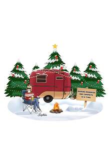 1pc Customized Christmas Themed Personalized Wooden Hanging Ornament, Christmas Camping Decor, Customizable Styles For Number/Gender/Friends/Lovers, Unique Shaped 3D Christmas Tree Hanging Ornament, Christmas Pendant, Christmas Party Decoration, Portrait Decor Christmas Tree Pendant, Home Decor, Room Decor, Theme Party Decor, Christmas Decoration, Cute Car Accessory And Gift Idea, Christmas, Santa Hat, Christmas Clown, Winter, Holiday, Festival - Multicolor - View 12