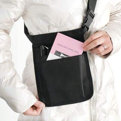 1PC Nylon Tool Belt Bag - Multi-Pocket Storage Utility Waist Pack, Versatile Organizer Bag For Outdoor Tools, Home Supplies & Nurse Medical Equipment, Minimalist Waist Organizing Pouch With Multiple Compartments For Tool & Healthcare Essentials