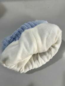 1 pieza Gorro de punto grueso de unicolor con 26 letras para niños pequeños, gorros de calavera cálidos para niños, gorros de punto cálidos para bebés para interiores y exteriores - Azul - Ver 10