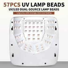 Đèn LED UV làm móng, máy sấy móng, đèn làm gel móng, đèn làm móng sạc điện có hẹn giờ, đèn UV làm gel móng tay, cảm biến tự động, đèn làm khô móng chuyên nghiệp cầm tay - Màu trắng, quà Giáng sinh, quà Valentine - Xem 4