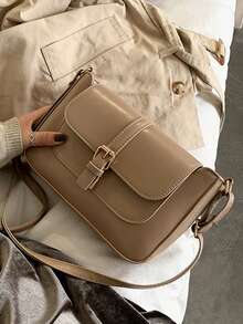 Túi đeo chéo vai tối giản màu trơn thời trang, thích hợp cho mua sắm, đựng ví, dành cho phụ nữ trẻ, sinh viên đại học, người mới đi làm, nhân viên văn phòng. Cũng thích hợp cho văn phòng, trường đại học, công việc, kinh doanh, đi lại, hoạt động ngoài trời, du lịch và dã ngoại. - Màu Khaki - Xem 6