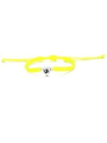 Customized New Projection Bracelet, Stainless Steel Round Photo Bracelet, Customized Colorful Woven Projection Bracelet, Adjustable, Christmas Gift